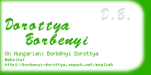 dorottya borbenyi business card