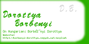 dorottya borbenyi business card